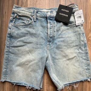 MOTHER Faded Blue Jean Shorts for Women